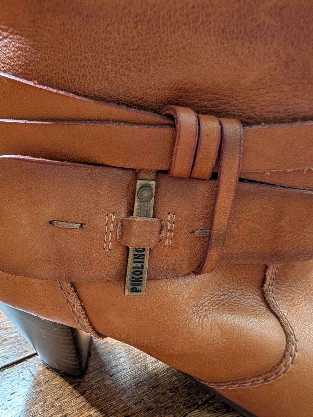 PIKOLINOS Chestnut Leather Tall Riding Heeled Boots - Picture 6 of 10